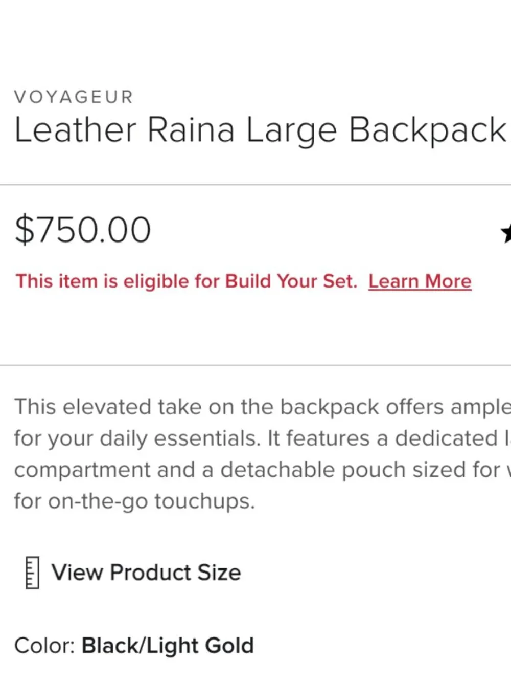 TUMI Voyageur Leather Calais Backpack - Black Leather